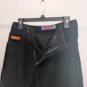 Empyre Corduroy Jeans Size 32x32 BLACK Relax Skater Baggy Pants